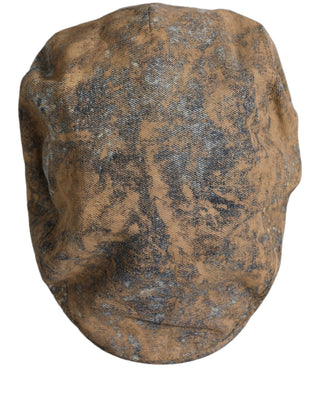 Men Brown Cotton Newsboy Capello Cabbie Hat