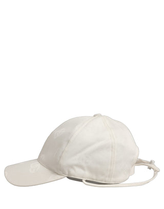 Men White Cotton Stretch Baseball Capello Hat