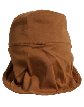 Men Brown Cotton Double Brim Baseball Cap Hat