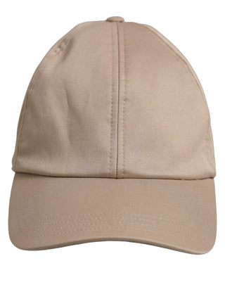 Men Beige Cotton Stretch Baseball Capello Hat