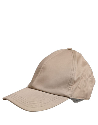 Men Beige Cotton Stretch Baseball Capello Hat