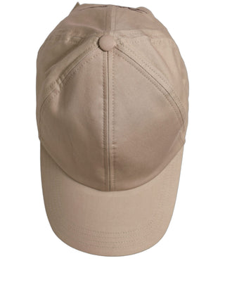 Men Beige Cotton Stretch Baseball Capello Hat
