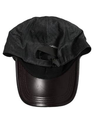 Men Dark Gray Herringbone Baseball Cap Hat