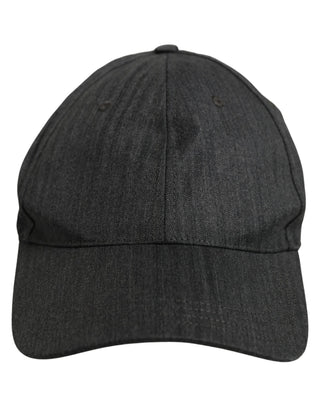 Men Dark Gray Herringbone Baseball Cap Hat