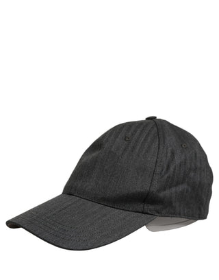 Men Dark Gray Herringbone Baseball Cap Hat