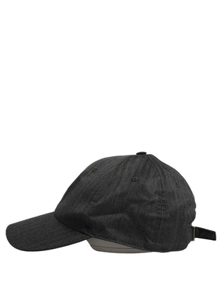 Men Dark Gray Herringbone Baseball Cap Hat