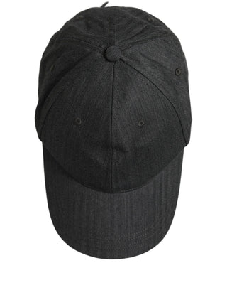 Men Dark Gray Herringbone Baseball Cap Hat