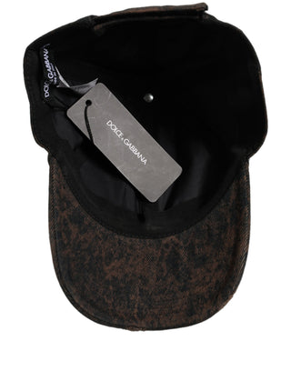 Men Brown Cotton Distressed Baseball Cap Hat