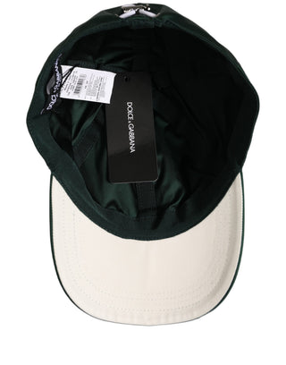 Men Deep Green Cotton Baseball Cap 6 Panels Hat