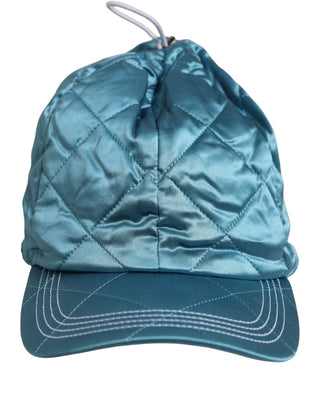 Men Teal Polyester Quilted Baseball Cap Hat