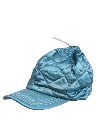 Men Teal Polyester Quilted Baseball Cap Hat