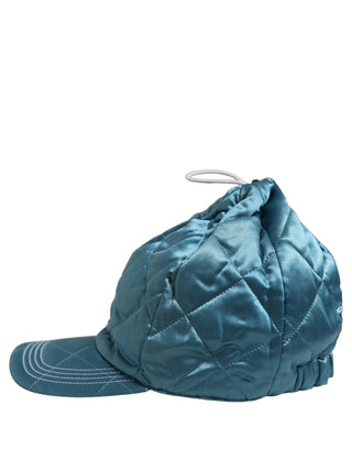 Men Teal Polyester Quilted Baseball Cap Hat