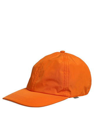 Men Orange Polyester Baseball Cap 6 Panels Hat