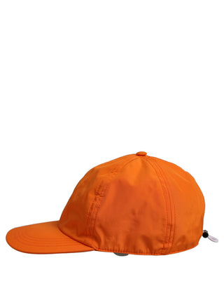 Men Orange Polyester Baseball Cap 6 Panels Hat