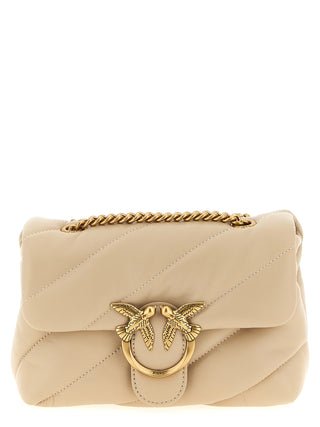 Beige Lambskin Crossbody Bag