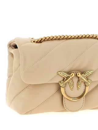 Beige Lambskin Crossbody Bag