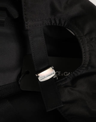 Men Black Cotton Baseball Cap 6 Panels Hat
