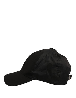 Men Black Cotton Baseball Cap 6 Panels Hat