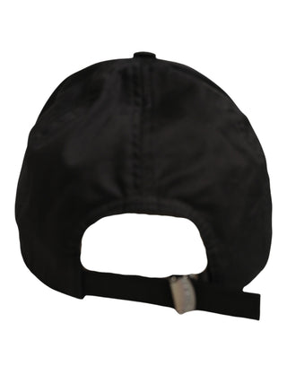 Men Black Cotton Baseball Cap 6 Panels Hat