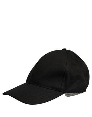 Men Black Cotton Baseball Capello 6 Panels Hat