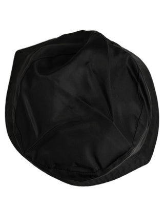 Men Black Nylon Wide Brim Bucket Capello Hat