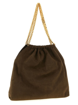 Brown Polyester Shoulder Bag