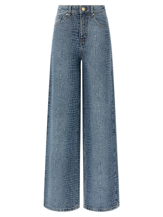 Blue Cotton Jeans Denim