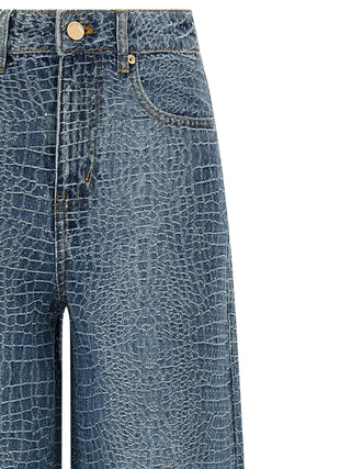 Blue Cotton Jeans Denim