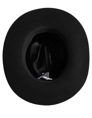 Men Black Classic Wide Brim Fedora Capello Hat