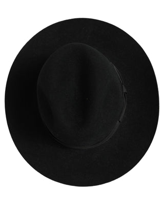 Men Black Classic Wide Brim Fedora Capello Hat