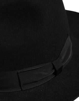 Men Black Classic Wide Brim Fedora Capello Hat