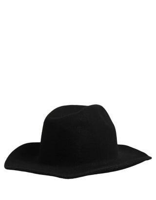Men Black Classic Wide Brim Fedora Capello Hat
