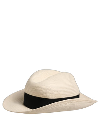 Men White Paper Straw Fedora Panama Capello Hat