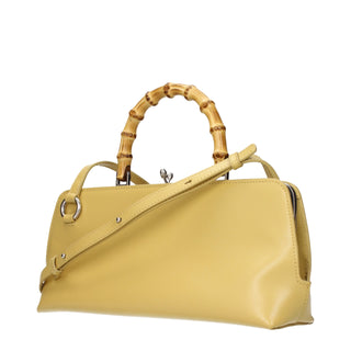 Yellow Leather Crossbody Bag