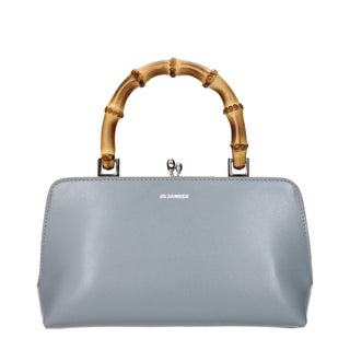 Gray Leather Handbag