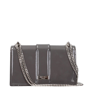 Gray Leather Shoulder Bag