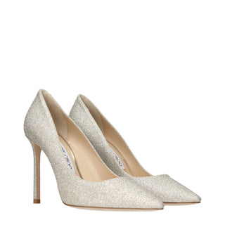 Gold Plastic High Heel Pumps