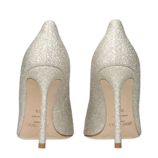 Gold Plastic High Heel Pumps