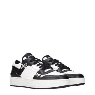Black Leather Low Top Sneakers
