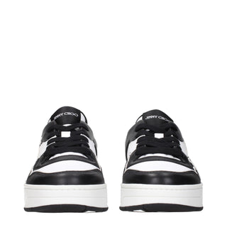 Black Leather Low Top Sneakers
