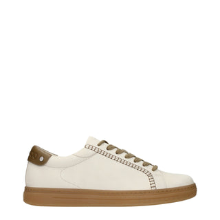 Beige Leather Sneakers