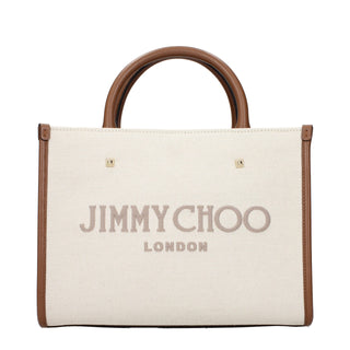 Beige Fabric Handbag