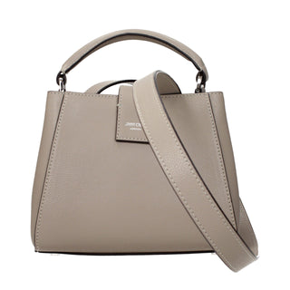 Gray Leather Handbag