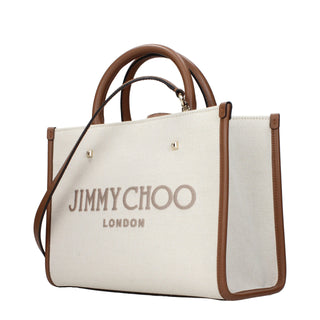 Beige Fabric Handbag