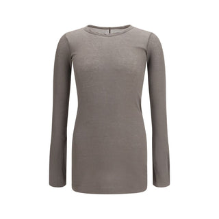 Brown Cotton Long Sleeve T-Shirt