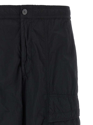 Black Polyamide Cargo Pants