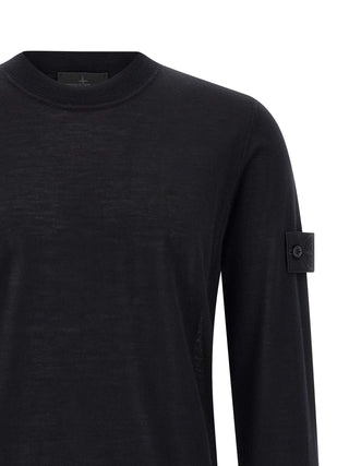 Black Virgin Wool Cardigan