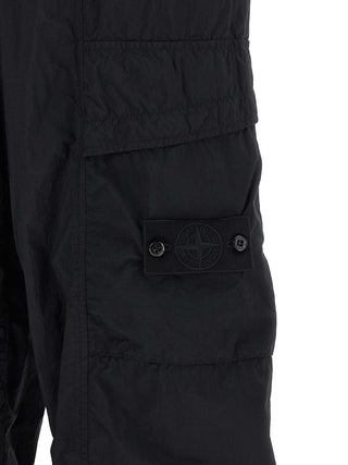 Black Polyamide Cargo Pants