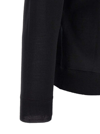 Black Virgin Wool Cardigan