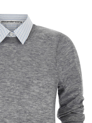 Gray Wool Blouse